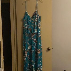 Floral one piece pantsuit